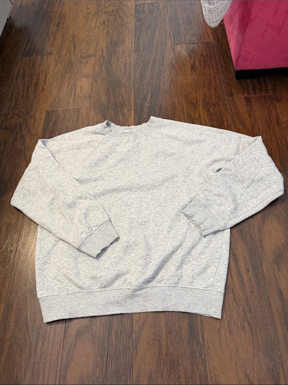 Women's Crewneck Sweatshirt - Light Gray, oversized.  Soft and comfortable